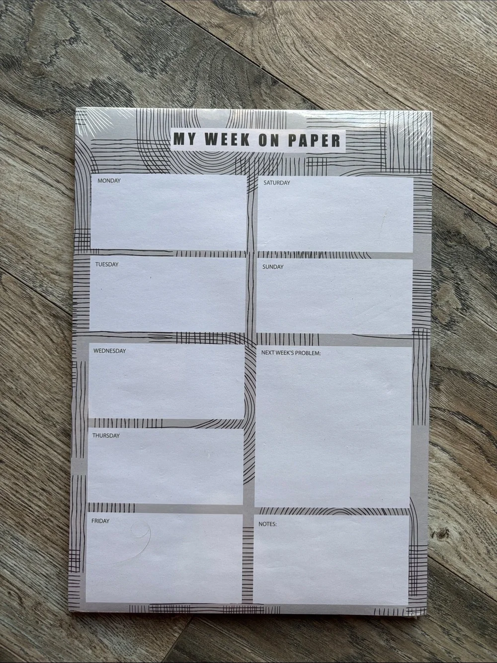 BRAND NEW MAISON Weekly Planner Pad — Gray Cover